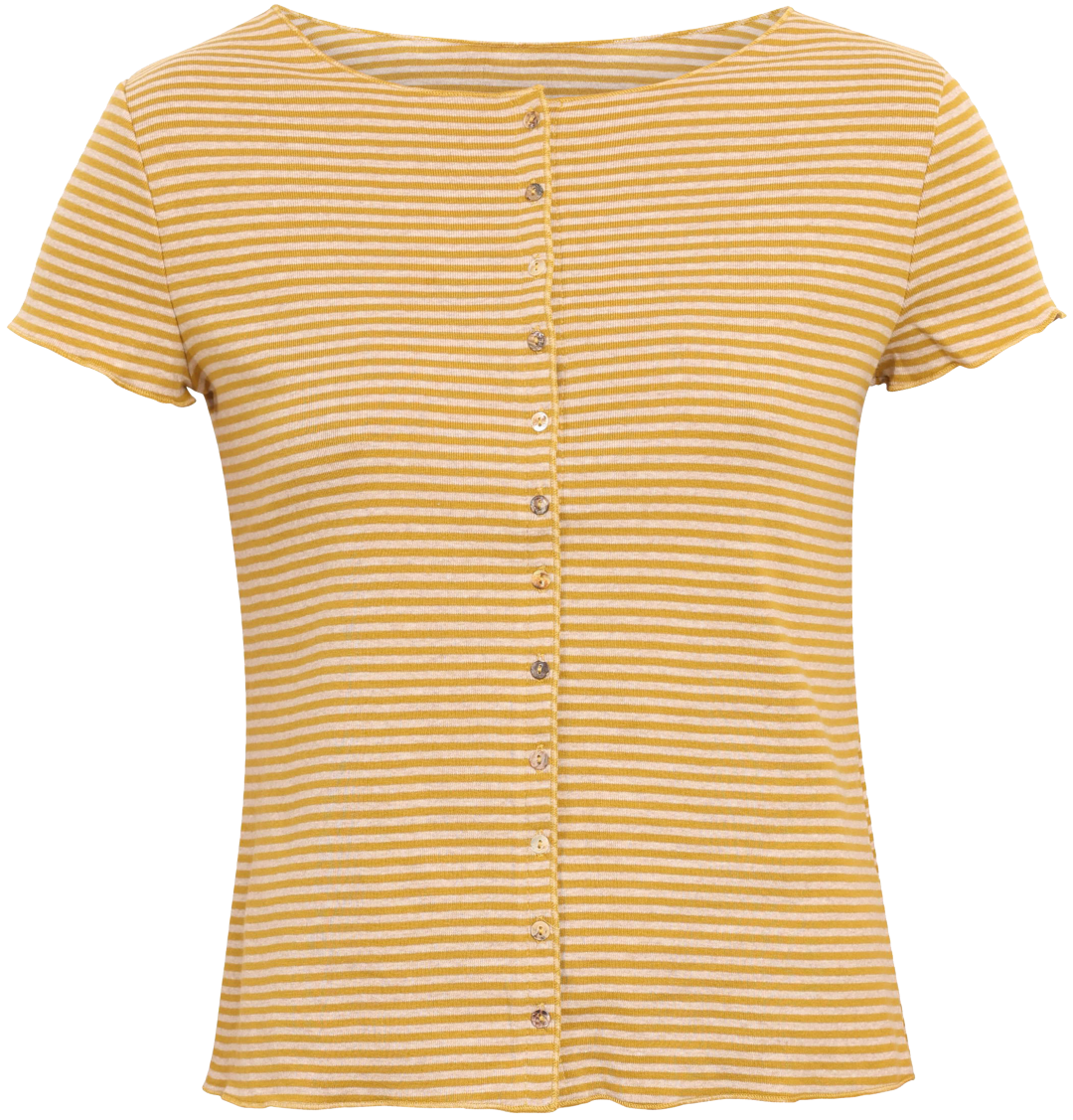 Button shirt s/s stripes organic cotton